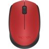 Logitech M171 Wireless Mouse Rouge