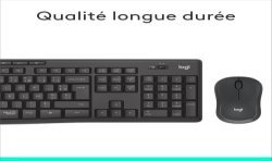 Logitech Wireless Desktop MK295 Silent Gris