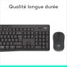 Logitech Wireless Desktop MK295 Silent Gris