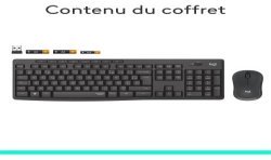 Logitech Wireless Desktop MK295 Silent Gris