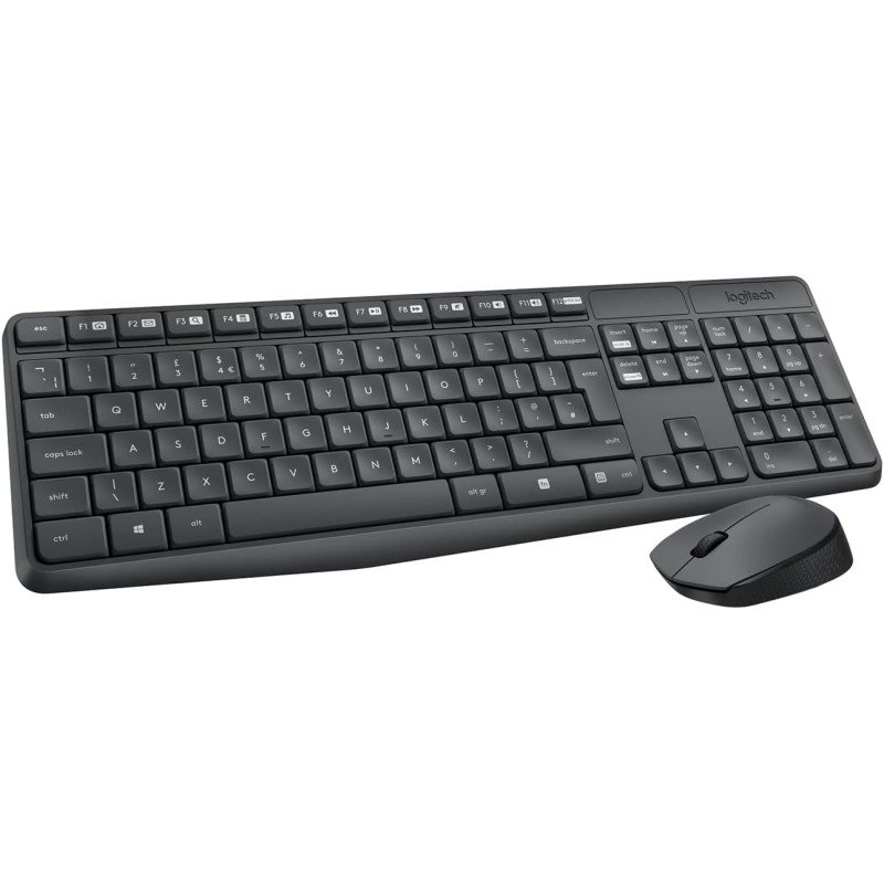 Logitech Wireless Desktop MK235 Gris