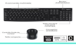 Logitech Wireless Desktop MK270 Noir