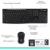 Logitech Wireless Desktop MK270 Noir