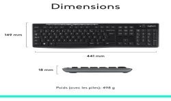 Logitech Wireless Desktop MK270 Noir