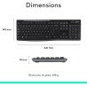Logitech Wireless Desktop MK270 Noir