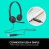 Logitech Casque Micro USB H340