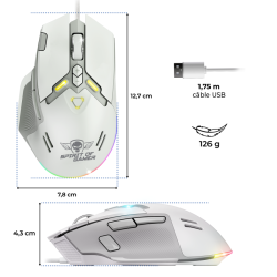 Spirit of Gamer Elite M60 (Blanc)